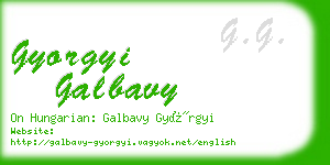 gyorgyi galbavy business card